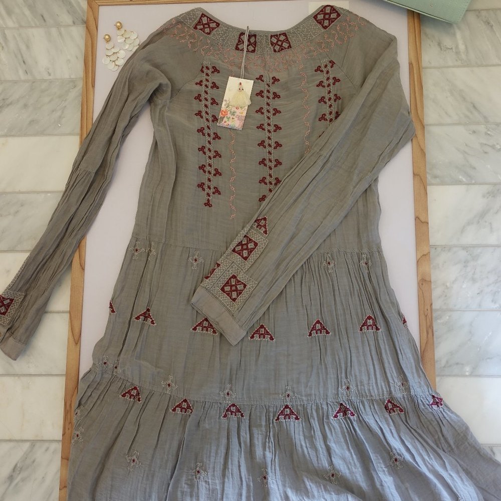 Johnny Was Ava Peasant Dress With Slip